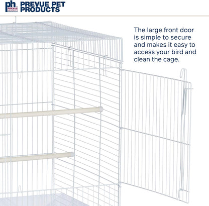 Prevue Hendryx SP850W/W Clean Life Cockatiel Cage, White,1/2"