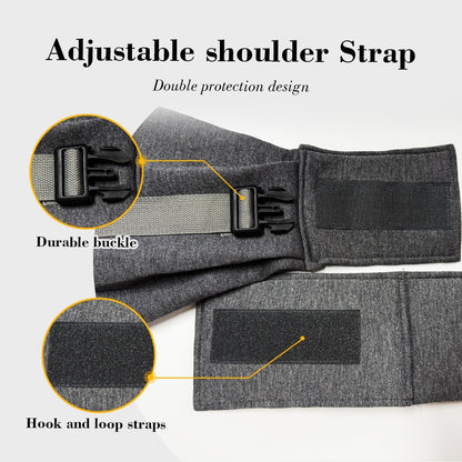 Dog & Cat Carrier Sling, Adjustable Soft Padded Shoulder Puppy Carrier, Hands-Free Dog Carrier Bag with Double Safety Buckles Premium Material for Outdoor Travel (Dark Gray, L)