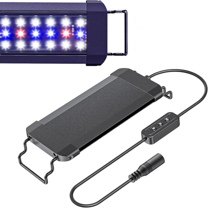 Pawfly 6 W Terrarium Light for 6" to 10" Terrariums Extendable Reptile Tank Light with Full Spectrum Brilliant White Blue Red Lights with Day & Night Modes and Adjustable Brightness