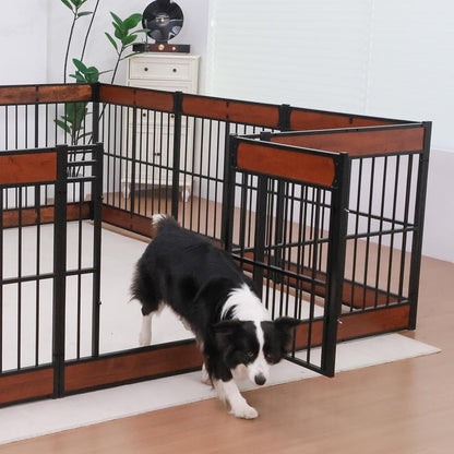 Dog Playpen, 31.5" Height Dog Pen Indoor, Heavy Duty, Safe and Sturdy, Furniture Style Puppy Pen (12 Panels (31.5" High), Black)