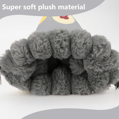 Wontee Bird Nest House Winter Warm Hanging Hammock Bird Bed Snuggle Hut for Parakeets Budgies Caique Conures Cockatiels (Medium, Grey)