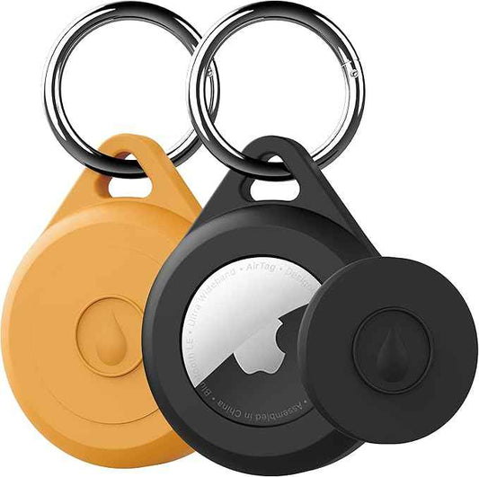 for Air tag Keychain Holder Case for Apple Air tag, 2 Pack of IPX8 Waterproof, Fully Shockproof, Anti Scratch for Air tag Holder Case for Key, Kid, Bag, Luggage, Pets Collar