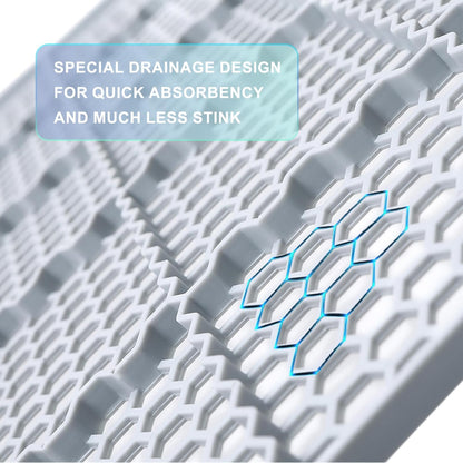 HQ4us Dog Grass Pad with Tray Large 34”×23” Dog Litter Box Toilet with 2×Artificial Grass for Dogs with Hemmed Edge, Pee Pads for Dogs, Realistic, Less Stink, Potty for Balcony