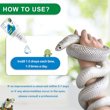 Reptile Eye Drops – Bearded Dragon Eye Rinse, Snake Eye Wash, Turtle & Lizard Eye Infection Treatment, Multi-Purpose Exotic Pet Eye Care Solution