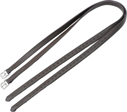 Jeereal Stability English Stirrup Leathers with Strong Nylon Core for Equestrian Riding