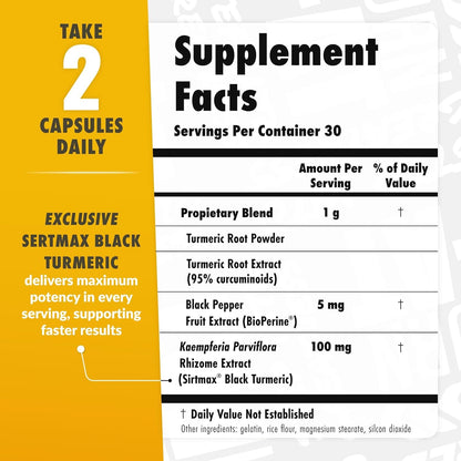 Sculpt Nation by V Shred Powerful Turmeric Supplement - Turmeric Curcumin with Black Pepper & Patented Ingredients for Joint Health - 60-Day Supply