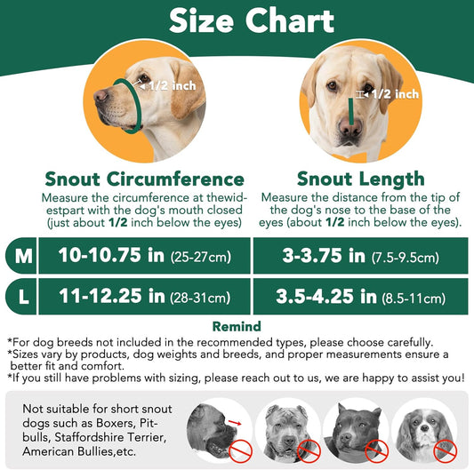 Mayerzon Dog Muzzle for Medium Large Dogs, Humane Basket Muzzle, Soft & Lightweight & Adjustable | Anti Biting Chewing Eating, Suits Training Walks Grooming Vet Visits, Drink & Pant Easily (Black, L)