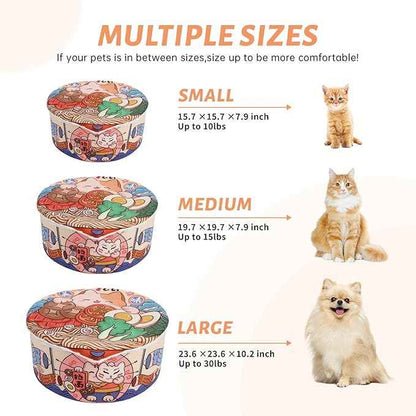 寵幸 Ramen Noodle Dog & Cat Bed,Keep Warm and Super Soft Creative Pet Nest for Indoor Cats,Removable Washable Cushion for Small Medium Large Dogs and Cats