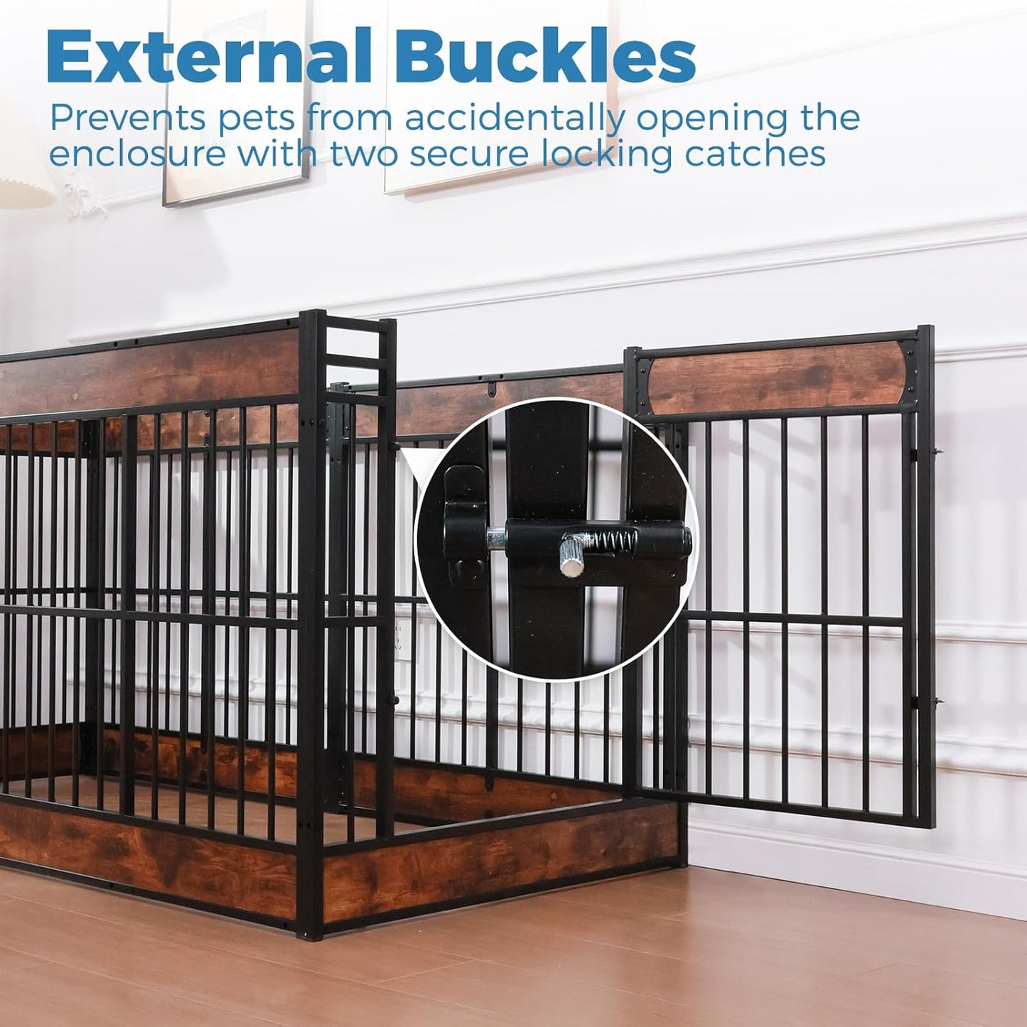 Dog Playpen, 31.5" Height Dog Pen Indoor, Heavy Duty, Safe and Sturdy, Furniture Style Puppy Pen