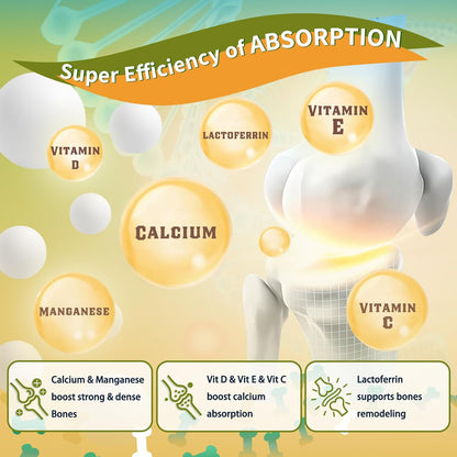 Glucosamine for Dogs, Hip and Joint Supplement for Dogs with Chicken Flavor, Anti Inflammatory, Dog's Chondroitin, Digestive Enzymes, Omega-3, Vitamin D, MSM, Calcium, Turmeric, 120 Freeze-Dried Chews