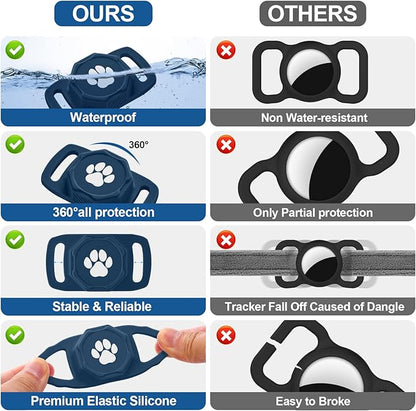 Smart Pet Tracker for Collar - Dog Trackers Pet Location Tracker with Holder, No Monthly Fee, Anti-Lost Tracking Device for Pets,Bag Straps, Compatible with Google Android Only(Not for iOS),Blue
