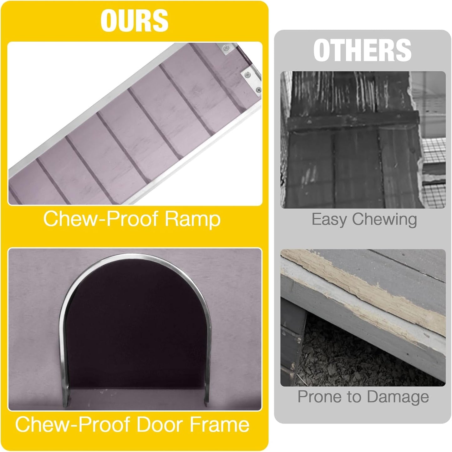 AIVITUVIN Wooden Guinea Pig Cage Indoor with Cooling Plate and Anti-Chewing Edges Two-Story Rabbit Hutch Pull Out Tray Outdoor Rabbit Cage with Raised Stand and Wire Mesh Small Animals Cage (Grey)