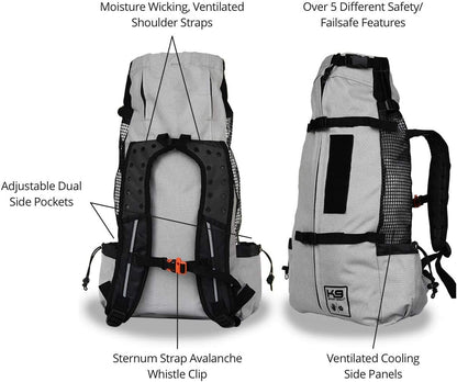 K9 Sport Sack Air 2 - Small, Light Grey - Ideal for Dogs with 13-16” Back Length - Durable, Breathable Backpack-Style Carrier - Perfect for Walks, Short Hikes & Public Transportation