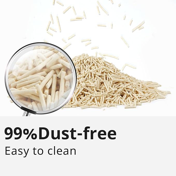 Tofu Cat Litter 11.2LB(5.6LB*2) Fast Clumping, Dust-Free,100% Natrual Raw Materials,Flushable,Ultra Absorbent and Fast Drying,Solubility in Water,Really Dust-Free,Less Scattering