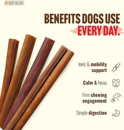 Natural Farm Collagen Sticks (6 Inch, 20 Pack). Odor-Free, 95% Natural Collagen Dog Chews, Supports Healthy Joints, Skin & Coat - Best Rawhide Alternative for Small & Medium Dogs