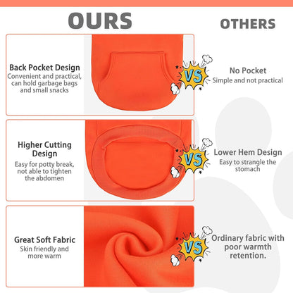 KOOLTAIL Fall Dog Hoodie - Soft & Warm Dog Thanksgiving Sweater with Leash Hole and Pocket,Pet Winter Coat,Cold Weather Clothes Sweatshirt for Small Medium Large Dogs Puppy Cat Boy Girl,Orange XL/XXL