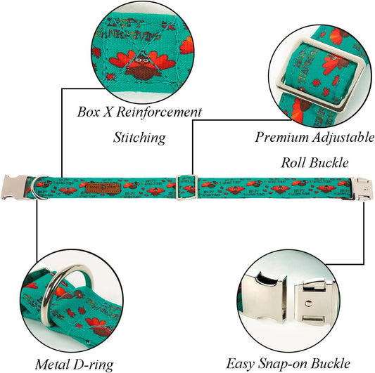 Lionet Paws Thanksgiving Day Dog Collar with Bowtie, Dog Bowtie Collar with Metal Buckle for Dogs and Cats, Adjustable Comfortable Turkey Dog Collar Girl Boy Gift，XXS, Neck 7-11 in