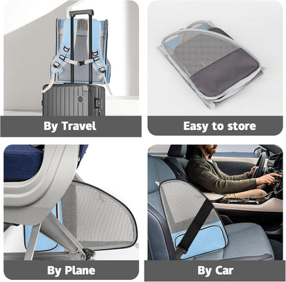 Cat Backpack Carrier,Pet Carrier Airline Approved for Small Dog Cat Puppy Kitten Bunny,Ventilated Mesh Design Animal Backpack for Hiking Camping Travel Bag (Blue)