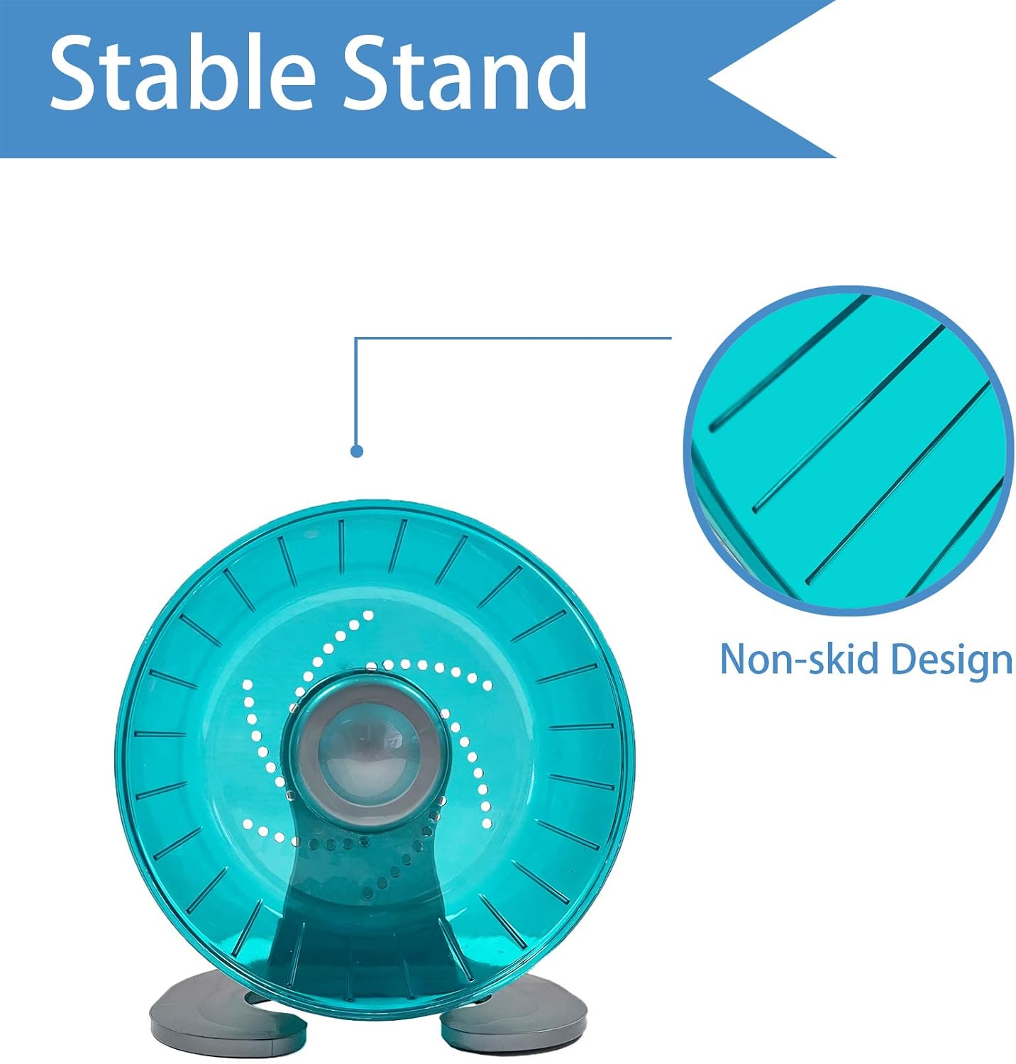 Petest Hamster Exercise Wheel, Silent Spinner Hamster Running Wheels, Diameter 6.7 inch, Green