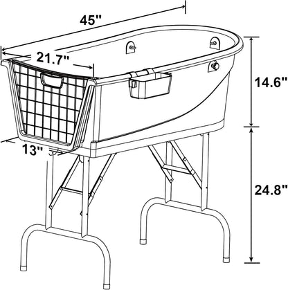 SHELANDY 45" Pet Grooming Bathtub Dog Wash Station | Heavy Duty Bathing Tub (Bathtub Only)