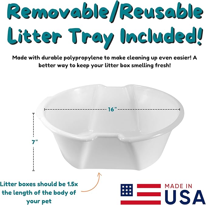 Good Pet Stuff Hidden Litter Box Planter, Decorative Cat Litter Enclosure with Carbon Filter, Artificial Plant, Easy Clean, Indoor Design, Original Round Style, Essentials Kit, Black Suede