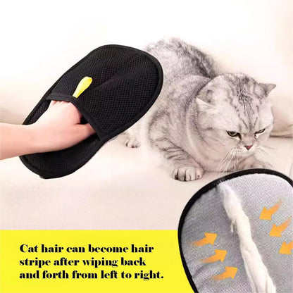 3 PCS Pet Hair Removal Glove for Cats & Dogs, Electrostatic Grooming Gloves for Pet Hair, Reusable Double Sided Static Hair Remover for Couch, Furniture, Carpet & Car Seat
