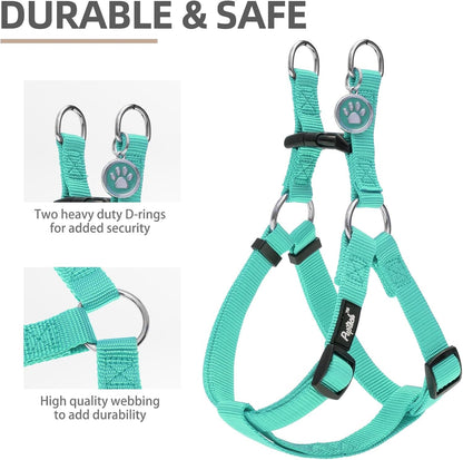 PUPTECK No Pull Dog Harness Soft Adjustable Basic Nylon Step in Puppy Vest Outdoor Walking with ID Tag