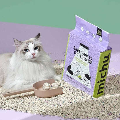 Michu Mixed Tofu Cat Litter, Heavy Duty Flushable Kitty Litter, 5.5Lb/88Oz (3 Pack, Original)