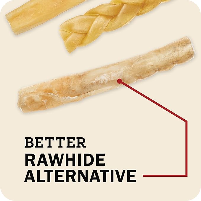 Beef Collagen Sticks for Dogs, Long Lasting Collagen Chews for Dogs. Bully Sticks Alternative High Protein Dental Treats w/Natural Collagen for Dogs Supports Joint, Skin & Coat Health