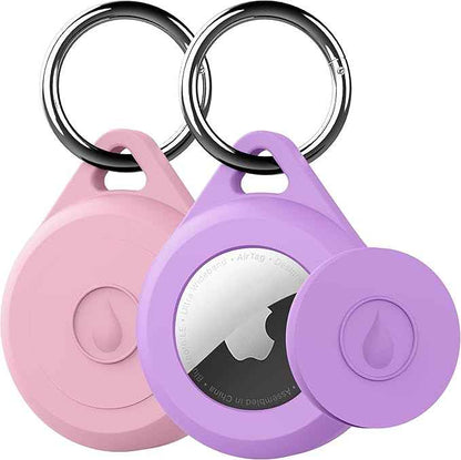 for Air tag Keychain Holder Case for Apple Air tag, 2 Pack of IPX8 Waterproof, Fully Shockproof, Anti Scratch for Air tag Holder Case for Key, Kid, Bag, Luggage, Pets Collar