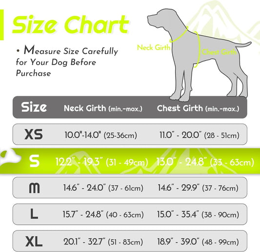 Eagloo Dog Harness Small Sized Dog, No Pull Service Vest with Reflective Strips and Control Handle, Adjustable and Comfortable for Walking, No Choke Pet Harness with 2 Metal Rings, Green, S