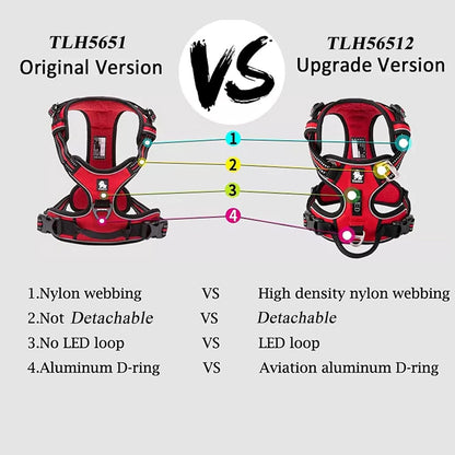 TRUE LOVE Dog Harness No Pull Nylon Reflective Pet Harness Adjustable Comfortable Control Step-in Brilliant Colors Truelove TLH56512 XL Black