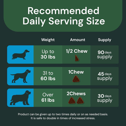 VetriScience Veterinary Strength Calm & Confident Chews - Stress Supplement for Pets - Supports Brain Function for Cats & Dogs - with L-Theanine, Thiamine & More - 60 Count