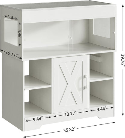 40 Gallon Reptile Terrarium Tank with Storage Cabinet, Reptile Tank with Stand, for Leopard Geckos, Corn Snakes, Juvenile Pets, Sliding Acrylic Doors, Mesh Top, Power Outlet, White PX03RTW