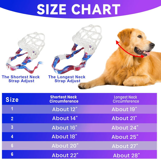 Basket Muzzle Allows Panting Drinking, Anti Biting Chewing, Suitable for Grooming Trimming Training, Transparent, Size 2