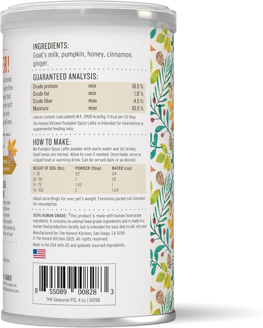 The Honest Kitchen Pumpkin Spice Latte, 4oz Canister