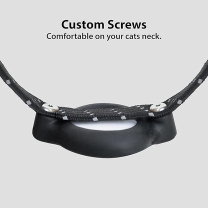 AirTag Cat Collar Breakaway - TagVault™ - Secure AirTag Cat Collar, Ultra-Compact, Doesn't Dangle, Refelective, Bell | Elevation Lab (with Collar)