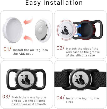 Compatible with Holder Airtag for Dog Collar with Apple Case Waterproof