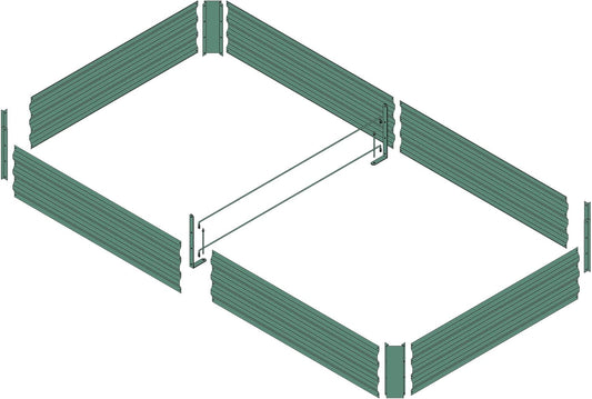 8x4x1ft Metal Raised Garden Bed Kit,Galvanized Garden Bed Box for Vegetables, Flowers, Herbs, and Succulents,240 Gallon Capacity - Green