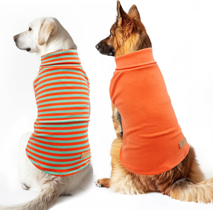 KYEESE 2Pack Dog Sweater Pullover Dog Sweaters for Large Dogs Stretchy Pet Sweater Large Size Pets Turtleneck Pets Coats Warm Dogs Clothes Soft Pet Sweatshirt