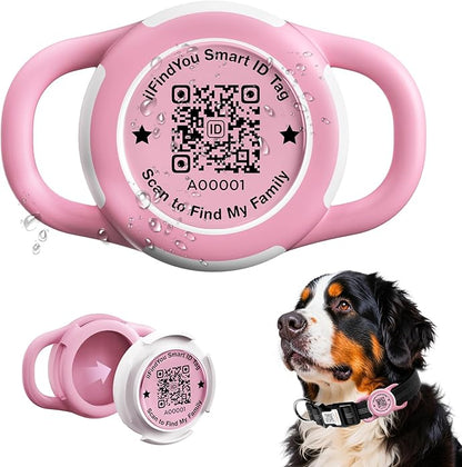 Waterproof AirTag Dog Collar Holder for Apple AirTag QR Code