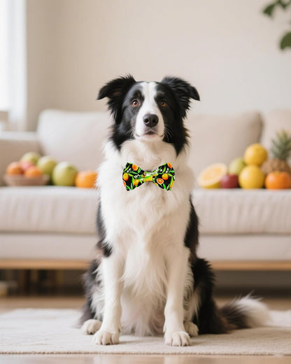 PET SHOW 10 Pack Fruit Big Dog Bow Ties for Large Medium Dogs Sliding Collar Attachments Strawberry Bowties Avocado Bowknots Holiday Party Pet Grooming Accessories(Large)