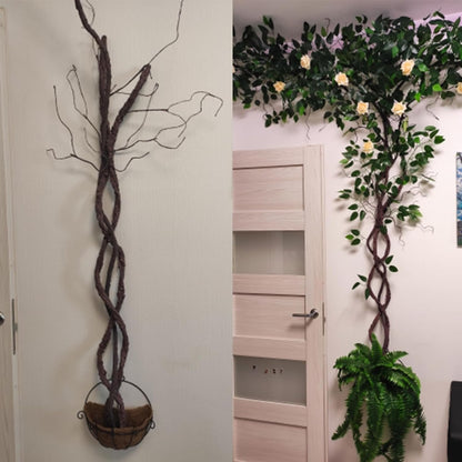 118" Flexible Large Artificial Fake Reptile Plants Tree Branches Twigs Cherry Blossom Liana Wall Hanging Wreath Trunk Stick Vines Garland Wedding Garden X'Mas Halloween Jungle Decoration