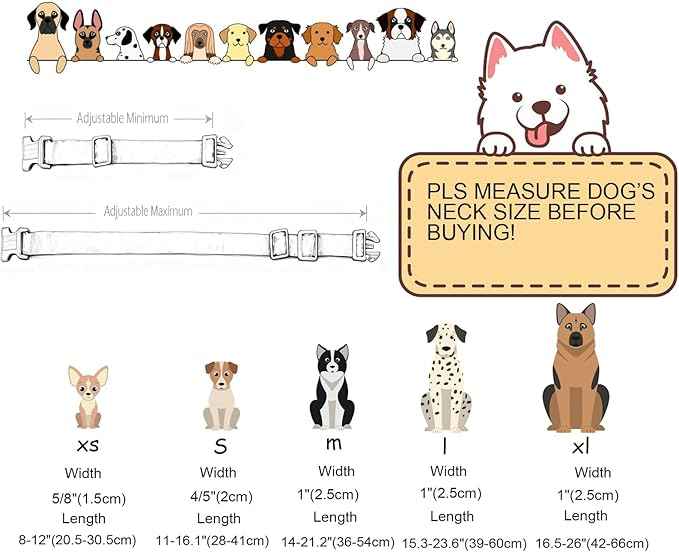 DOGWONG Pink Plaid Collar for Small Medium Large Dogs - Pink Dog Collar for Girl Female Dogs,M