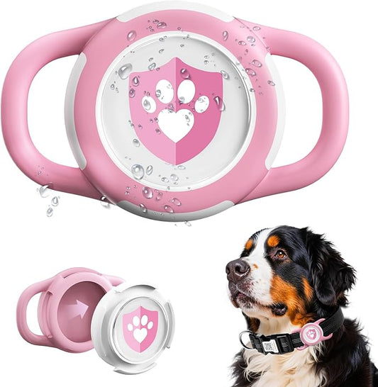 Waterproof AirTag Dog Collar Holder for Apple AirTag QR Code