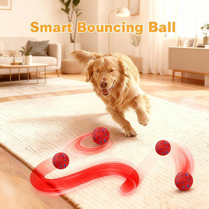 Dog Balls: Interactive Dog Ball, Self-Moving Dog Toy with Auto-Rolling & Bouncing, E-TPU Material, IP54 Waterproof, Motion-Activated, for Small/Medium/Large Dogs (Red)