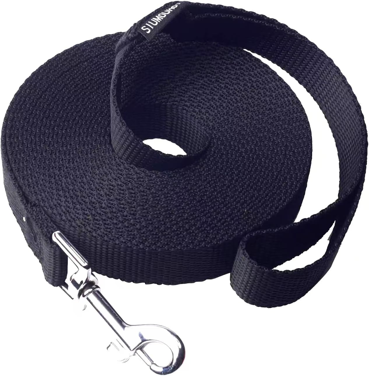 Dog/Puppy Obedience Recall Training Agility Lead - 15ft Long Training Leash，3/4in Wide - Great for Play, Camping, or Backyard (15Feet, Black)