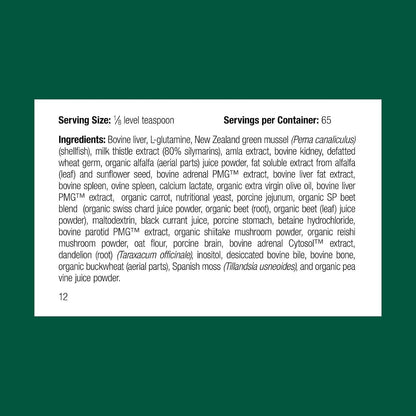 Standard Process Canine Dermal Support - Skin & Adrenal Gland Support Supplement - Comprehensive Skin Health Support Supplement for Dogs - Daily Immune & Liver Support Powder - 30 g