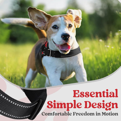 rabbitgoo Dog Harness for Small, Easy On Pet Vest with One Buckle, No Pull Adjustable Service Harness with D-Ring & Handle, Reflective for Safety Walking, Training, Red, S