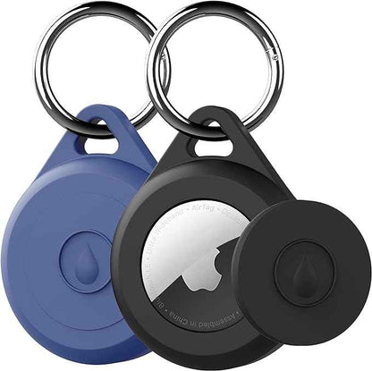for Air tag Keychain Holder Case for Apple Air tag, 2 Pack of IPX8 Waterproof, Fully Shockproof, Anti Scratch for Air tag Holder Case for Key, Kid, Bag, Luggage, Pets Collar